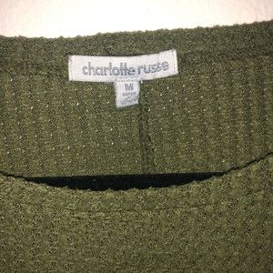 Charlotte Russe army green long sleeved top